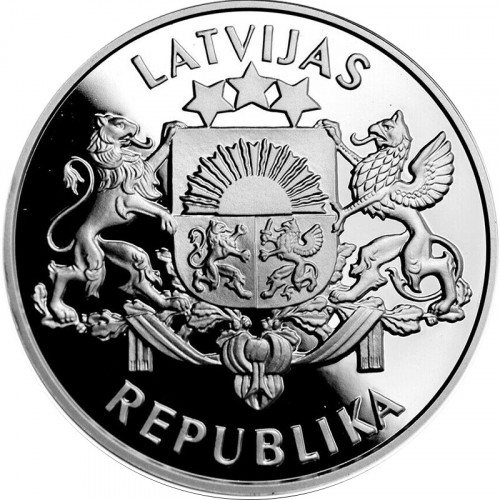 Sudraba Monēta - Latvijai 75 - 10 latu - 25,175 g, 925