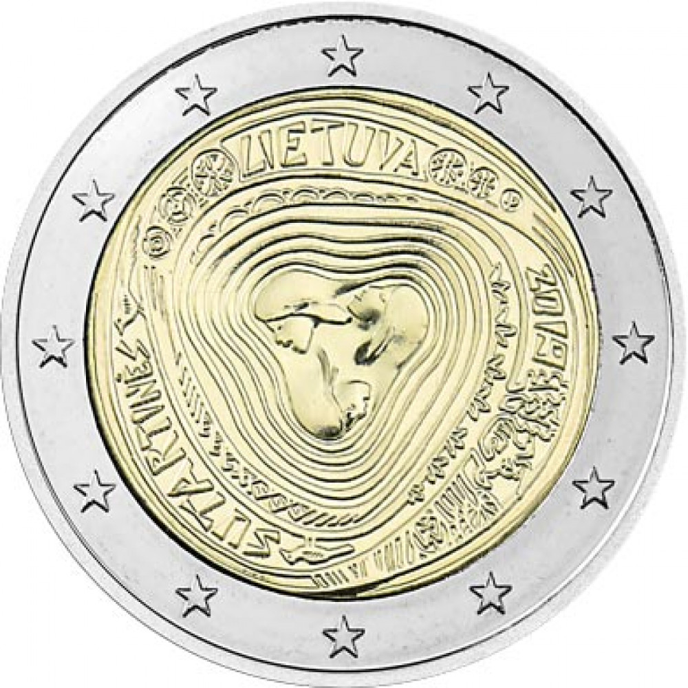 Lietuvas 2 Eiro piemiņas monēta - Lietuviešu tautasdziesmas (2019)