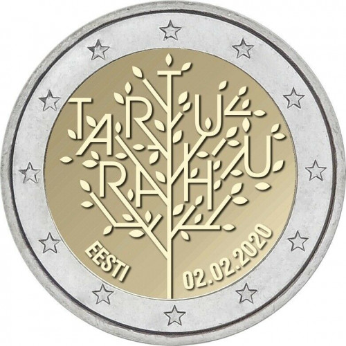 Igaunijas 2 Eiro piemiņas monēta - Rahu - Tartu Miera līguma simtgade (2020)
