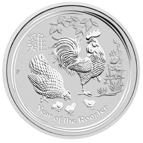 Sudraba monēta - Austrālijas Lunārs 2017 - Gaiļa gads* 31.1g, 999.9