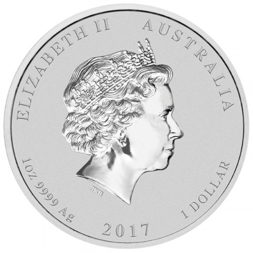 Sudraba monēta - Austrālijas Lunārs 2017 - Gaiļa gads* 31.1g, 999.9