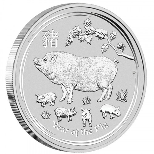 Sudraba monēta - Austrālijas Lunārs 2019 - Cūkas gads* 1 oz, 999.9