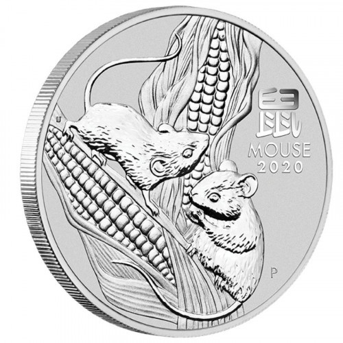 Sudraba monēta - Austrālijas Lunārs 2020 - Žurkas gads* 1 oz, 999.9