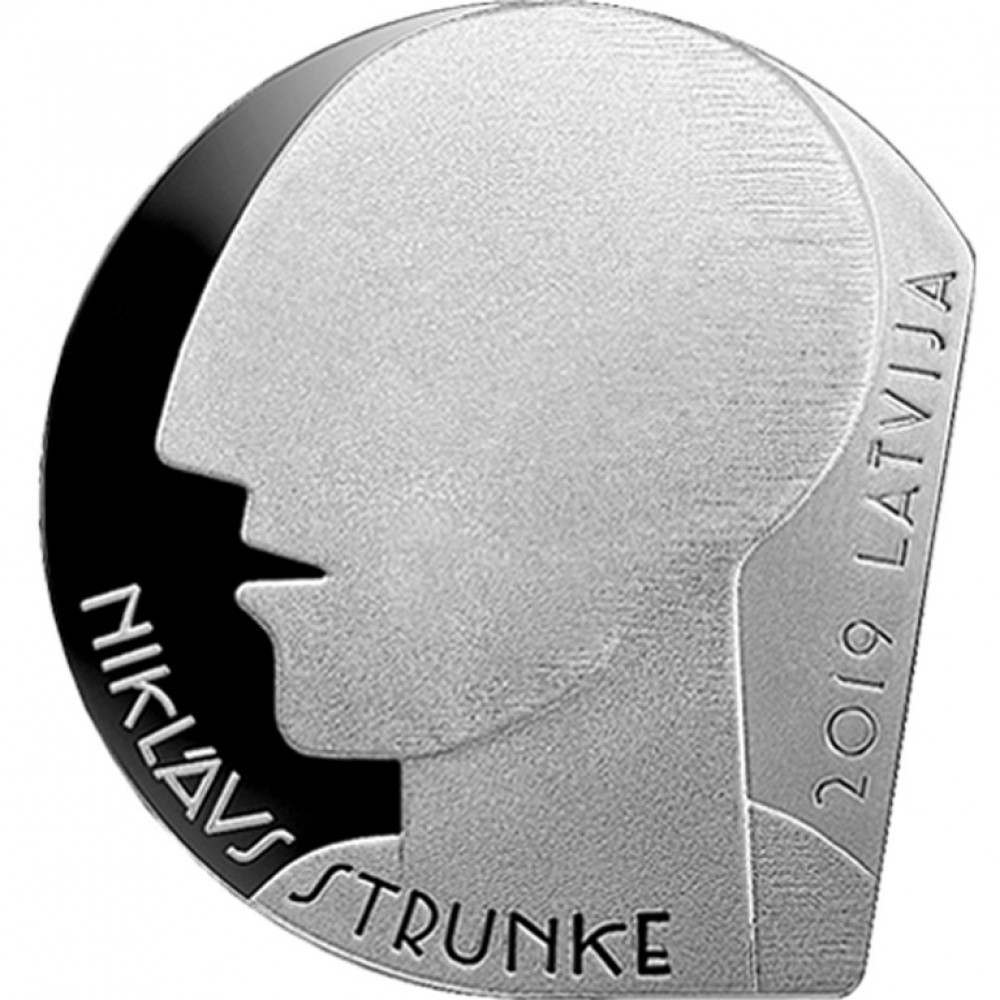 Latvijas Bankas kolekcijas monēta - Niklāvs Strunke 20 g, 925