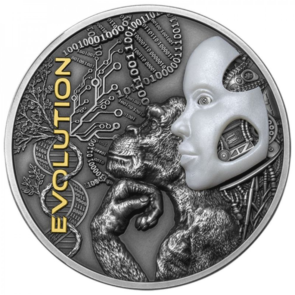Sudraba monēta - Evolūcija 62.20 g, 999