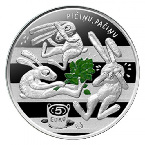 Latvijas Bankas kolekcijas monēta - Bērnu prieki 22 g, 999