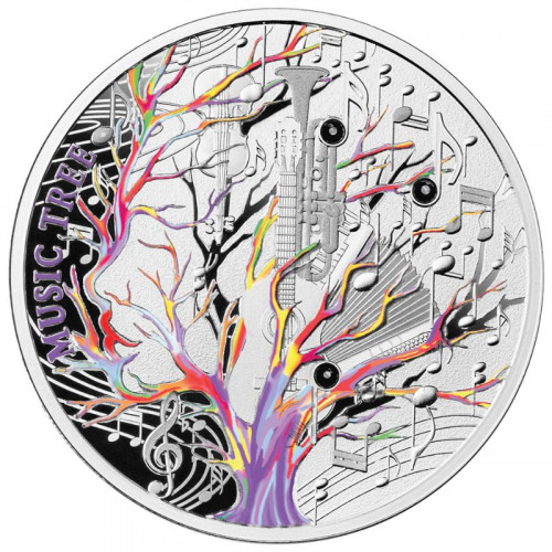 Sudraba monēta - Mūzikas koks 17.5g, 999