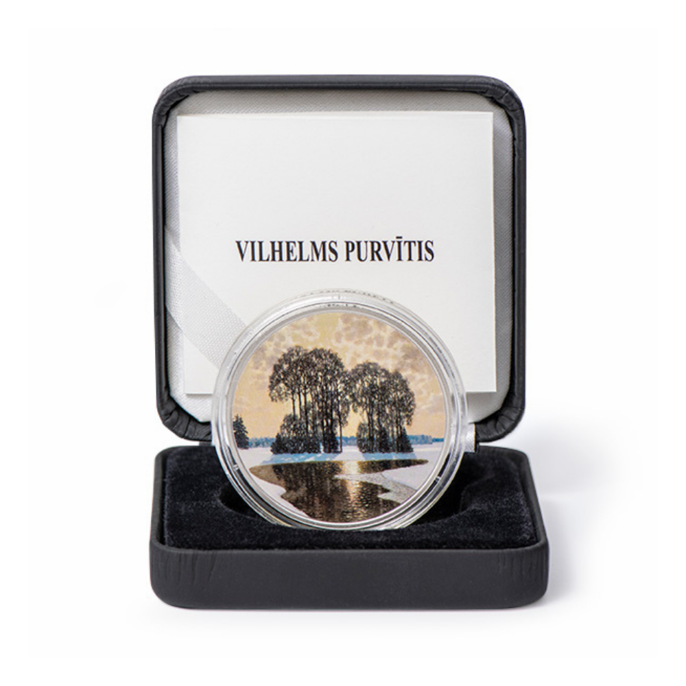 Latvijas Bankas kolekcijas monēta - Vilhelms Purvītis, 31.47 g, 925