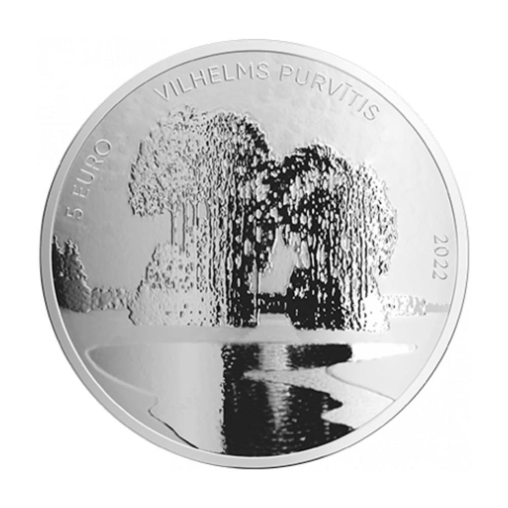 Latvijas Bankas kolekcijas monēta - Vilhelms Purvītis, 31.47 g, 925