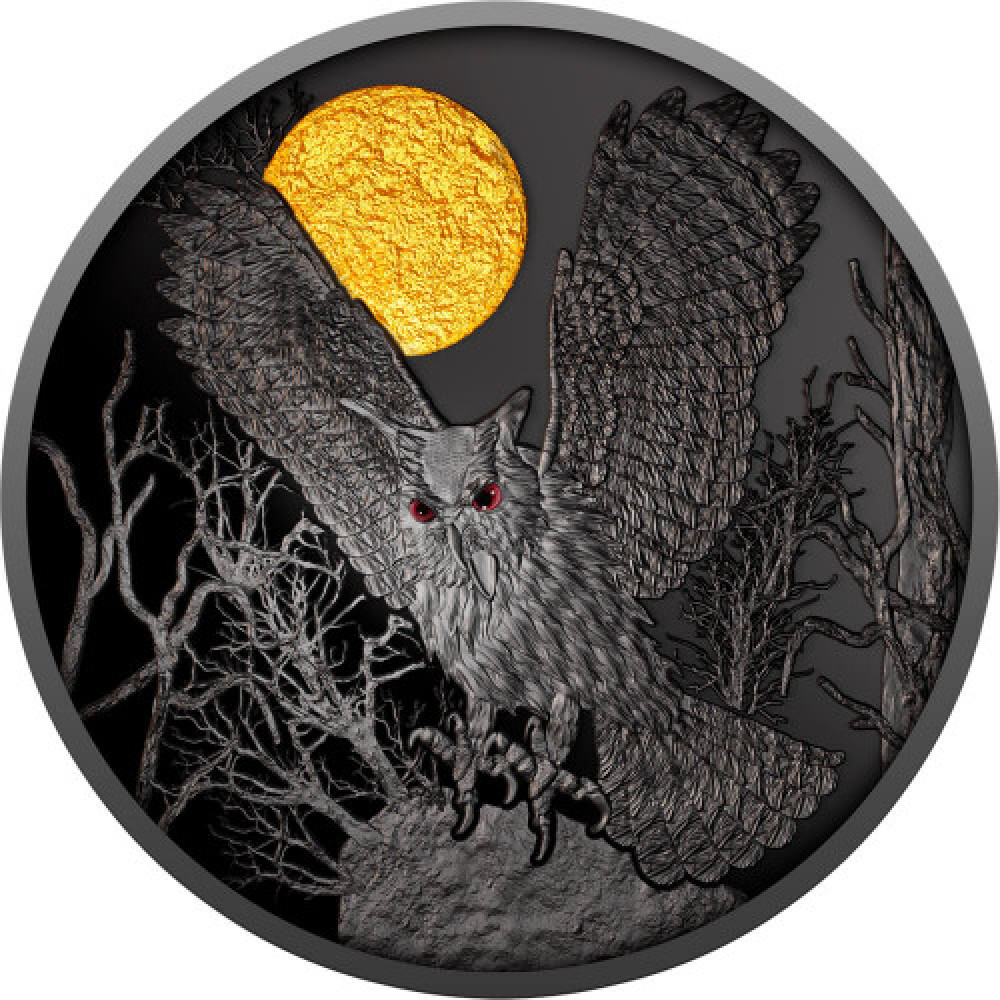 Sudraba monēta - Nakts mednieki - Pūce 17.50 g, 999