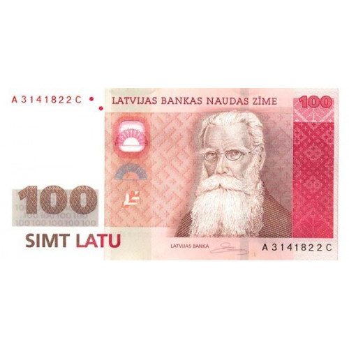 Latvijas 100 Latu Banknote 2007