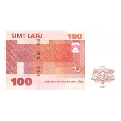 Latvijas 100 Latu Banknote 2007