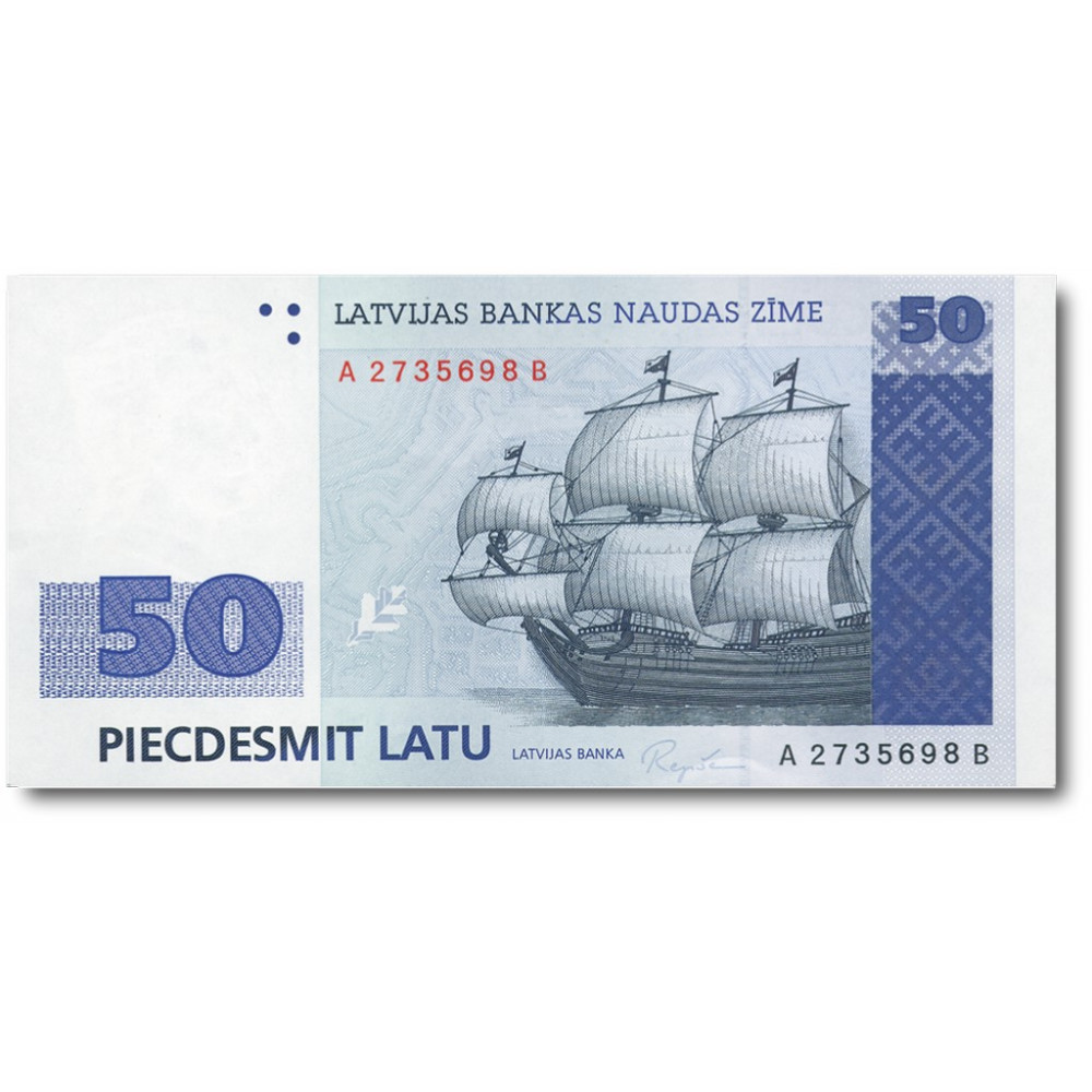 Latvijas 50 Latu Banknote