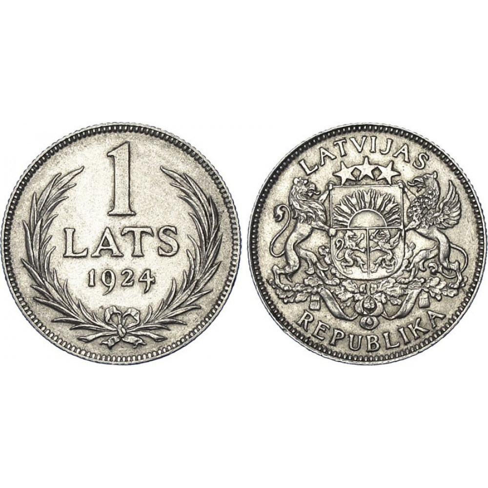 Sudraba Monēta - Latvijas Sudraba 1 Lats 5 g, 835