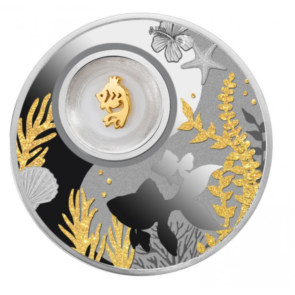 Sudraba veiksmes monēta - Zelta zivtiņa - 14.14g, 999
