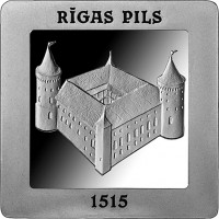 Sudraba Kolekcijas Monēta - Rīgas pilij 500 - 26,00 g, 925 Sudraba Kolekcijas Monēta - Rīgas pilij 500 - 26,00 g, 925