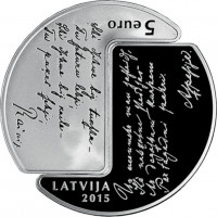 Sudraba Monēta - Rainis un Aspazija 31,47 g, 925 Sudraba Monēta - Rainis un Aspazija 31,47 g, 925