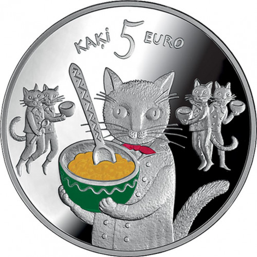Sudraba Monēta - Pasaku monēta I. Pieci kaķi - 31,47 g, 925