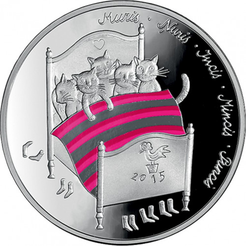 Sudraba Monēta - Pasaku monēta I. Pieci kaķi - 31,47 g, 925