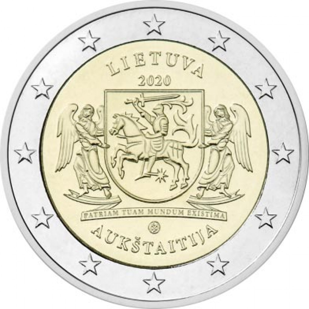 Lietuvas 2 Eiro piemiņas monēta - Aukštaitija (2020)