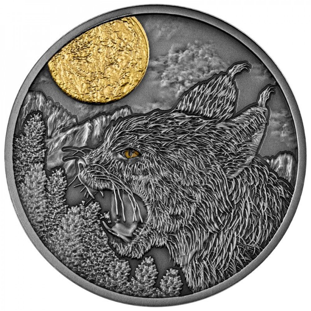 Sudraba monēta - Nakts mednieki - Lūsis 17.50 g, 999
