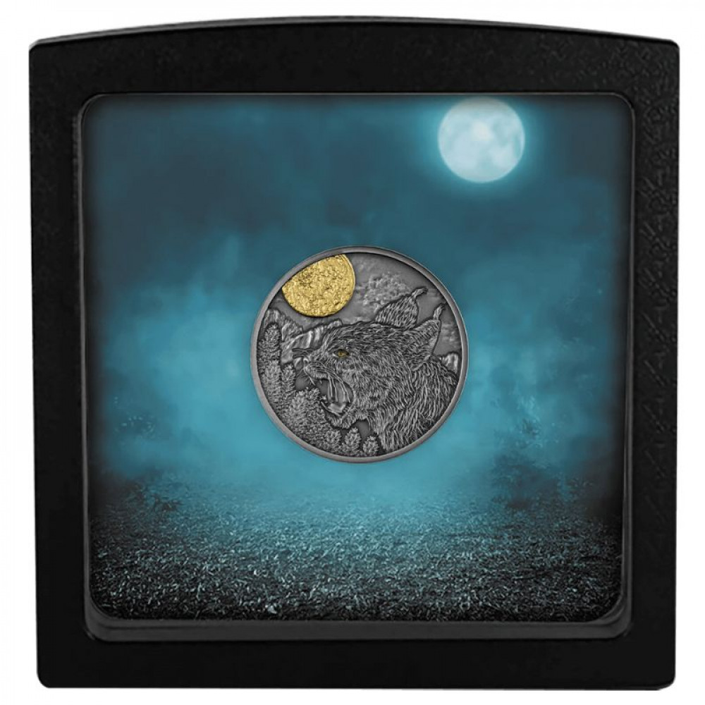 Sudraba monēta - Nakts mednieki - Lūsis 17.50 g, 999