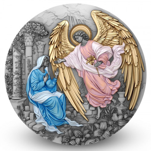 Sudraba monēta - Erceņģelis Gabriēls 62.2 g, 999