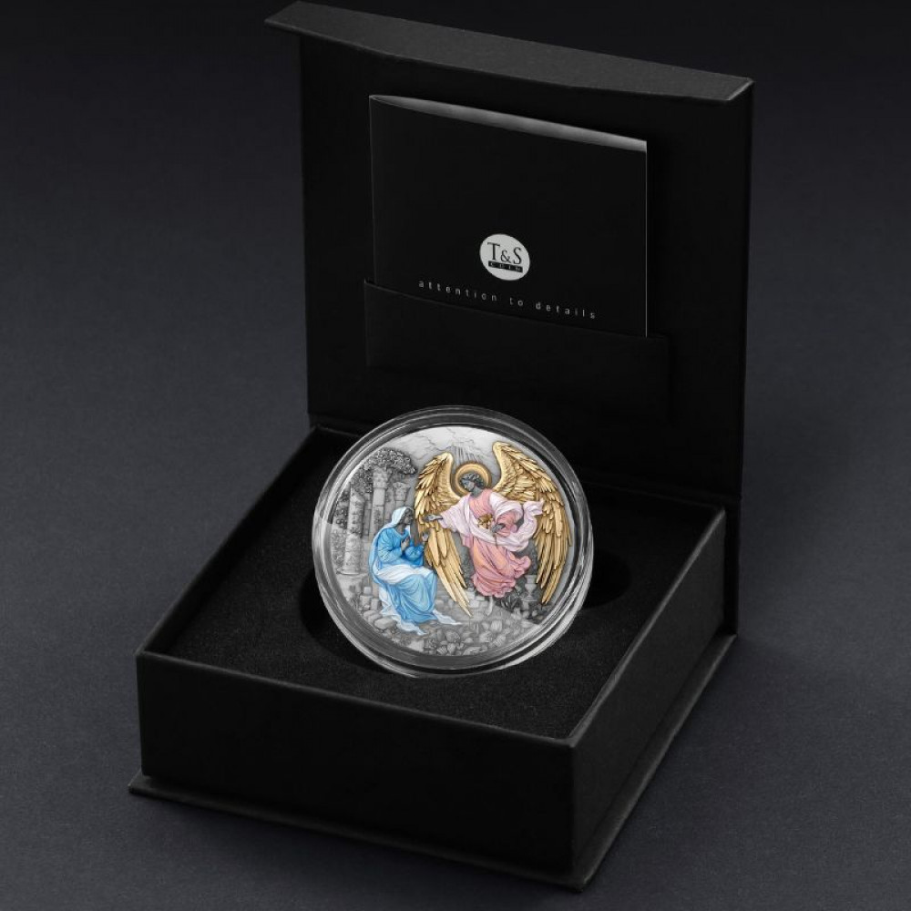 Sudraba monēta - Erceņģelis Gabriēls 62.2 g, 999