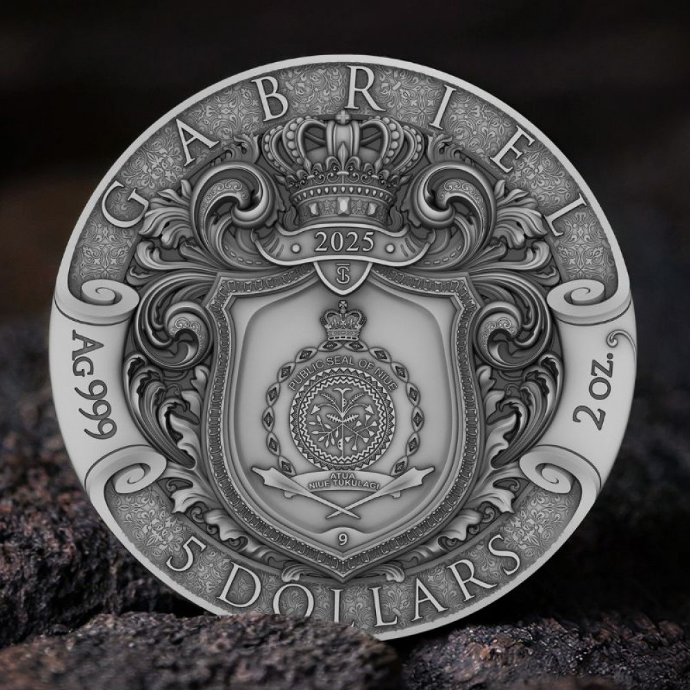 Sudraba monēta - Erceņģelis Gabriēls 62.2 g, 999