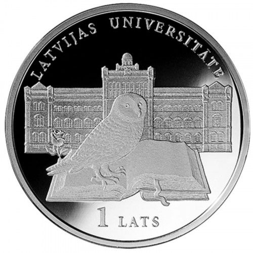 Latvijas Bankas sudraba monēta - Latvijas Universitāte* 31.47 g, 925
