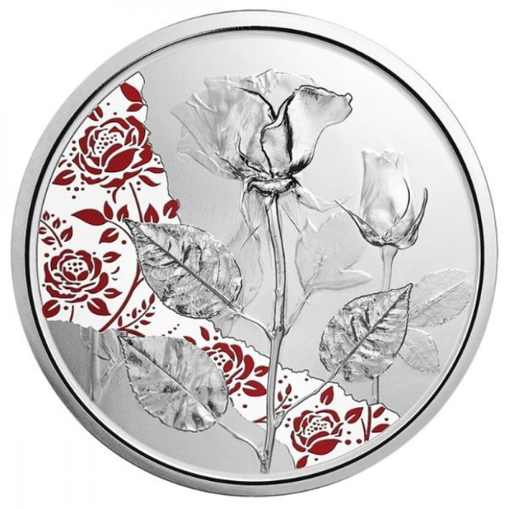 Sudraba monēta - Ziedu valoda - Roze 16,82 g, 925