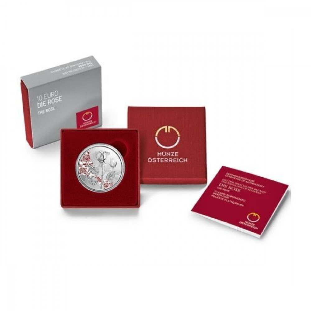 Sudraba monēta - Ziedu valoda - Roze 16,82 g, 925