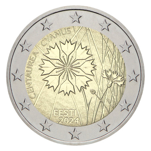 Igaunijas 2 Eiro piemiņas monēta - Rudzupuķe (2024)