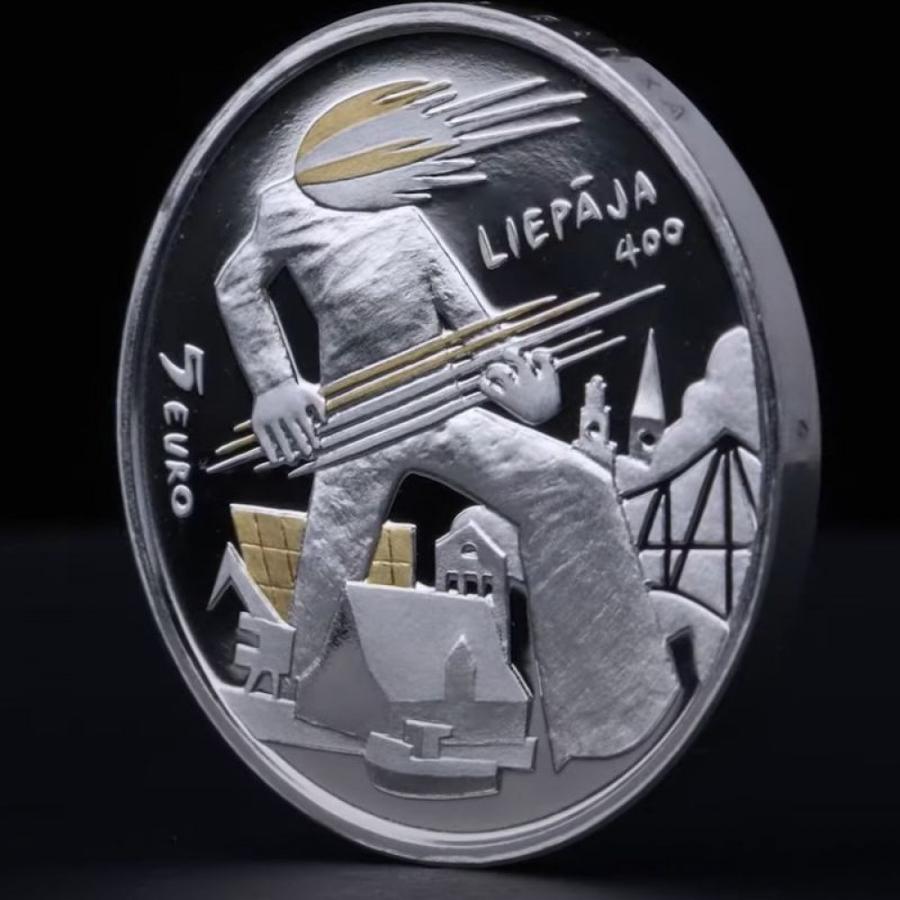Latvijas Bankas kolekcijas monēta - Saule un Vējš 23 g, 999 Latvijas Bankas kolekcijas monēta - Saule un Vējš 23 g, 999