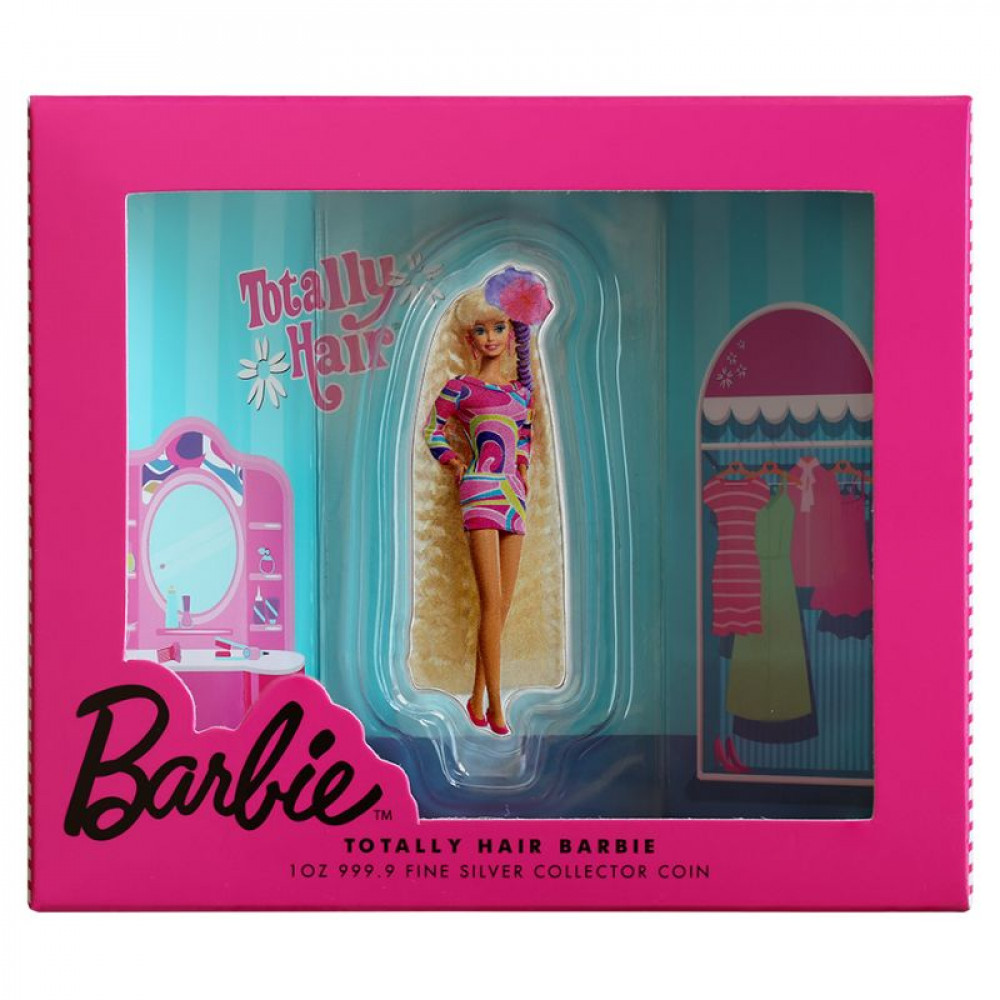 Sudraba monēta - Totally Hair Barbie™ 31.1g, 999.9