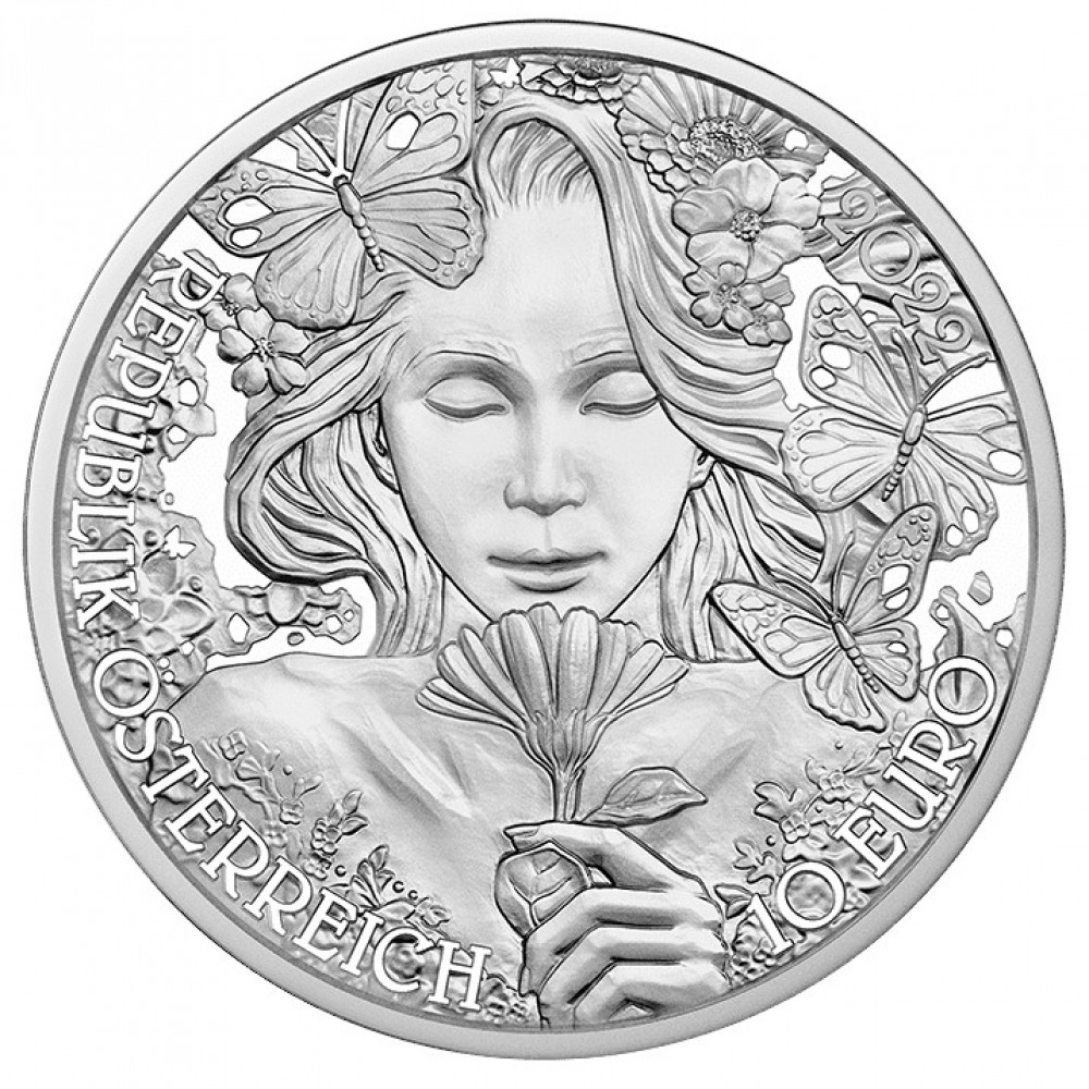 Sudraba monēta - Ziedu valoda - Kliņģerīte 16,82 g, 925