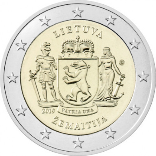 Lietuvas 2 Eiro piemiņas monēta - Žemaitija (2019)